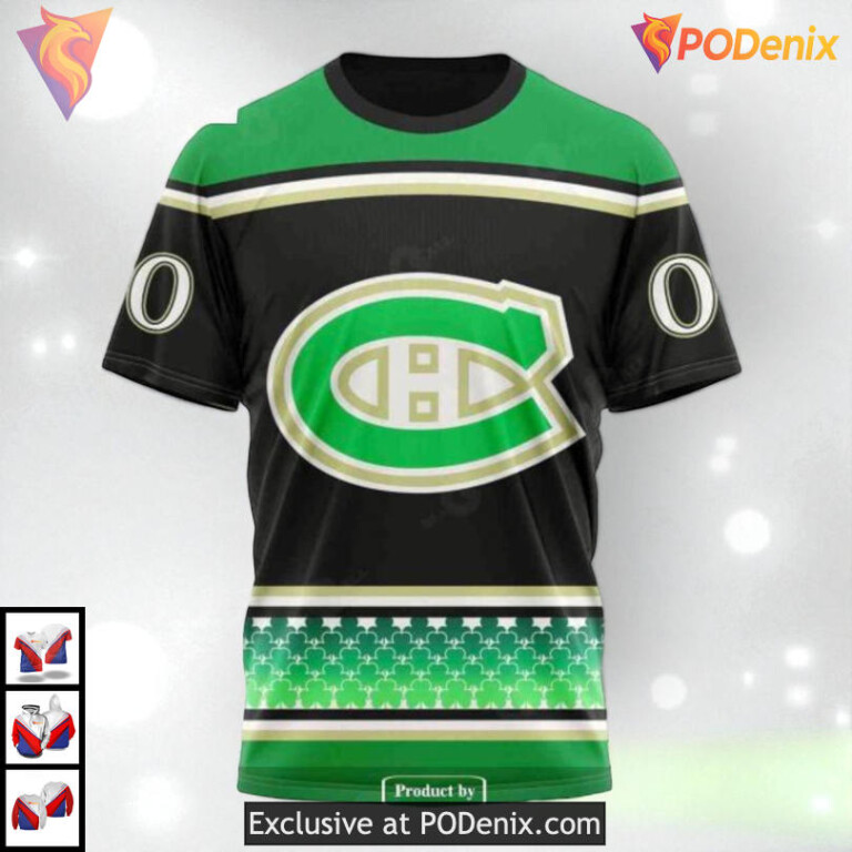 St Patricks Day Hockey Celebration NHL Personalized Montreal Canadiens Hoodie 3D - 2
