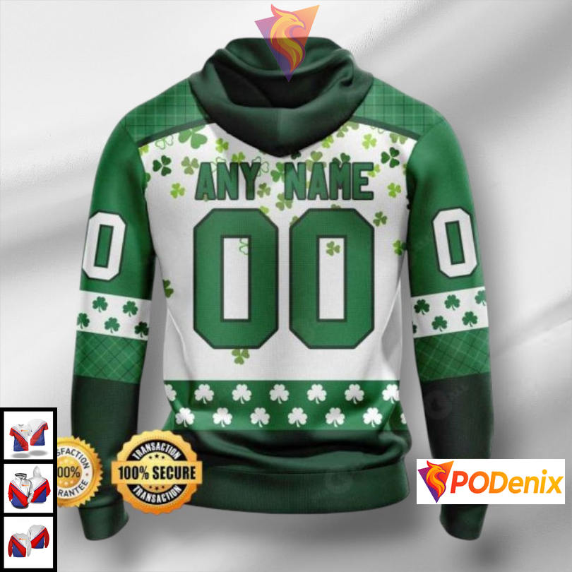St Patricks Festive Tribute Custom Number Pittsburgh Penguins Hoodie NHL Gear St Patricks Festive Tribute Custom Number Pittsburgh Penguins Hoodie NHL Gear