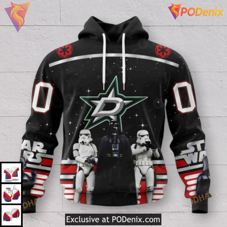 Star Wars Black Edition Dallas Stars Pullover Hoodie 3D Shirt