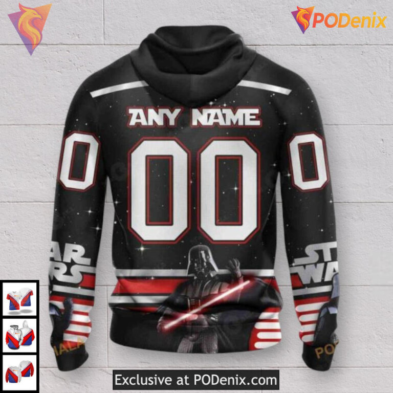 Star Wars Black Edition Dallas Stars Pullover Hoodie 3D Shirt - 1