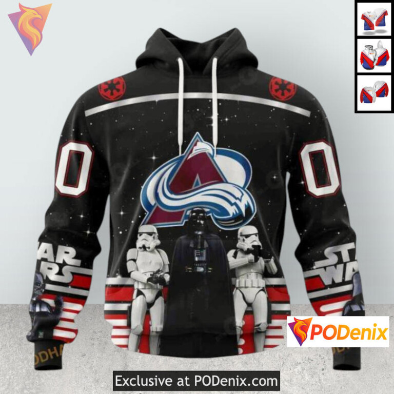 Star Wars Black Edition Personalized Colorado Avalanche Hoodie Custom 3D