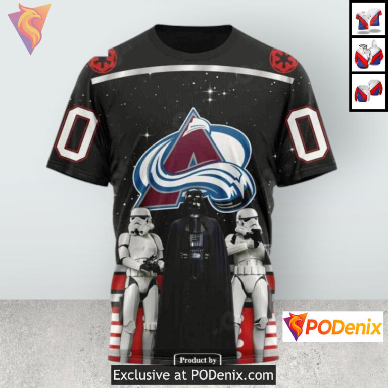 Star Wars Black Edition Personalized Colorado Avalanche Hoodie Custom 3D - 2