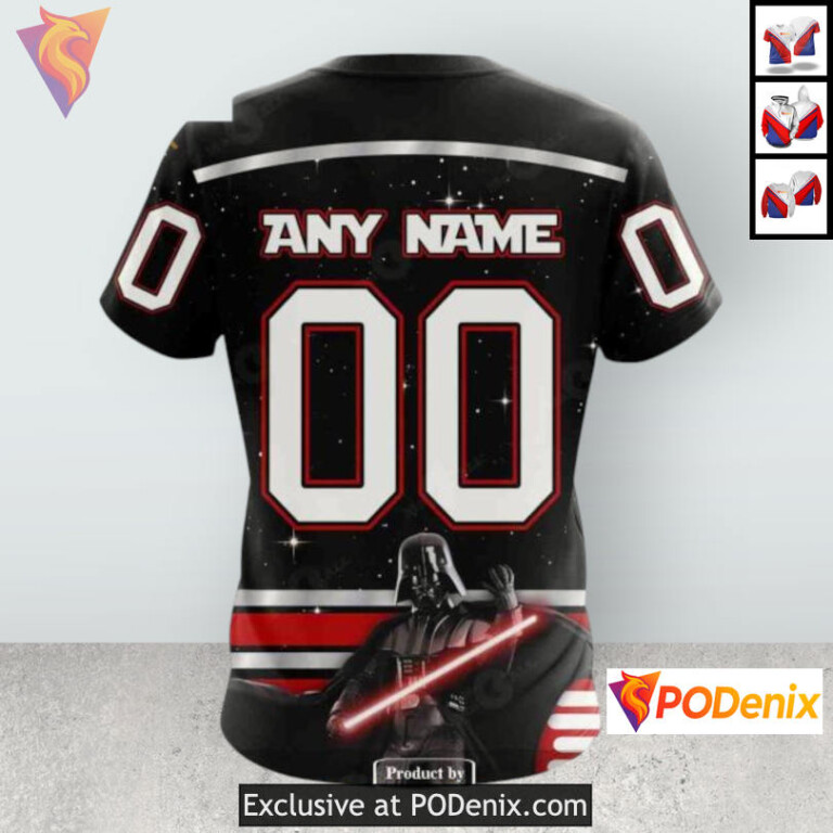 Star Wars Black Edition Personalized Colorado Avalanche Hoodie Custom 3D - 3