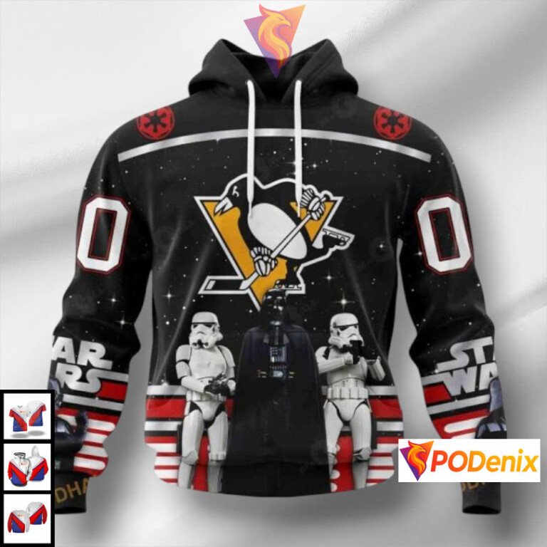 Star Wars Black Graphic Concept NHL Pittsburgh Penguins Christmas Hoodie 3D
