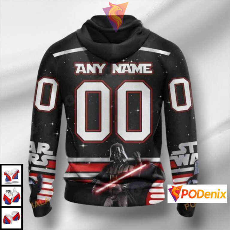 Star Wars Black Graphic Concept NHL Pittsburgh Penguins Christmas Hoodie 3D - 1