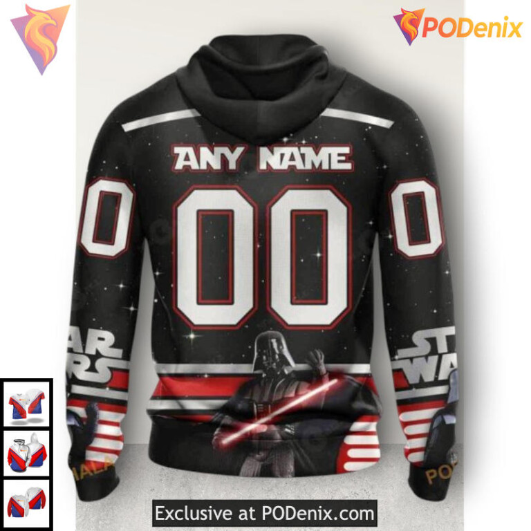 Star Wars Black Graphic Edition NHL Ottawa Senators 3D Hoodie Custom - 1