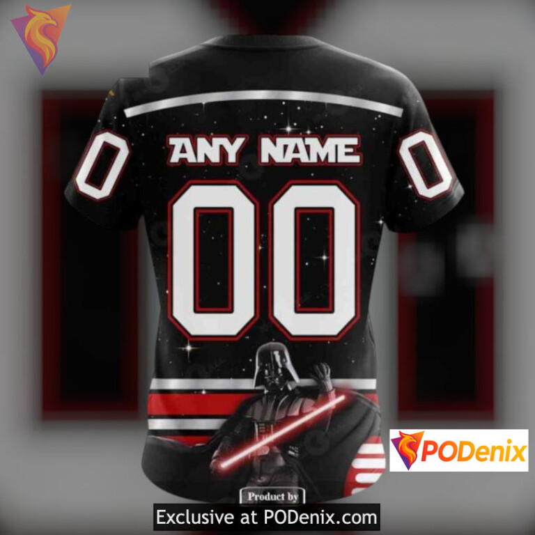 Star Wars Black Graphic Tribute New Jersey Devils Pullover Hoodie Custom Hoodie 3D - 3