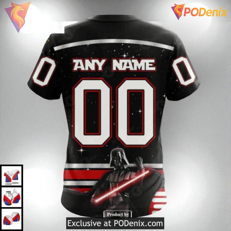Star Wars Black Theme Artwork NHL Montreal Canadiens Pullover Hoodie 3D - 3