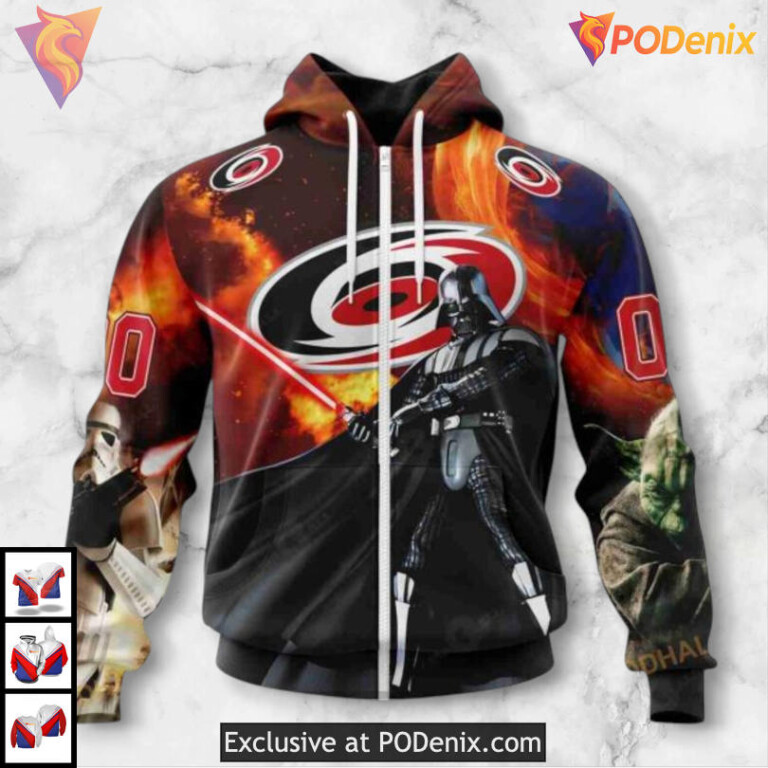 Star Wars Collaboration Design Carolina Hurricanes Full Print Hoodie 3D - 1
