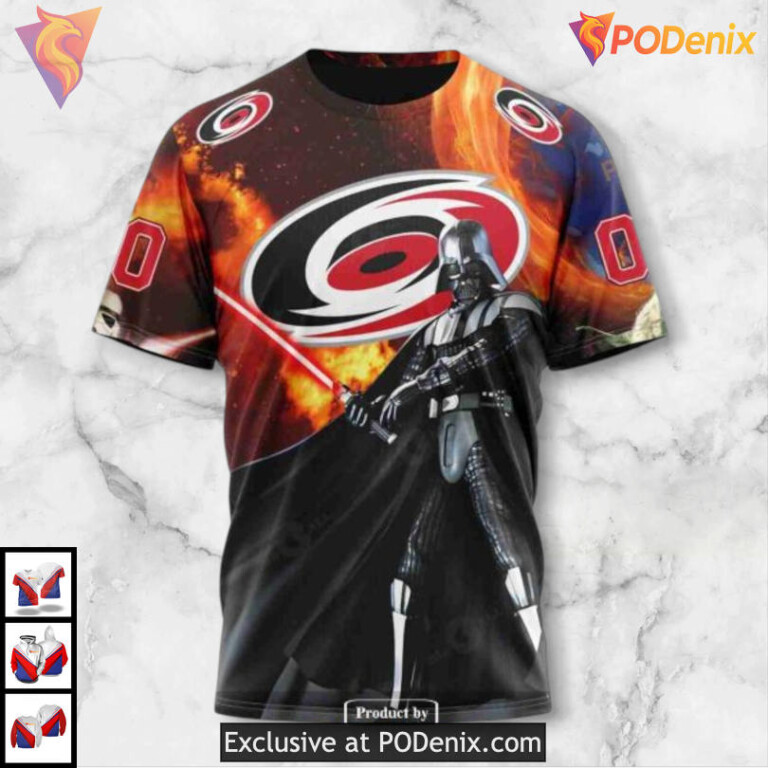 Star Wars Collaboration Design Carolina Hurricanes Full Print Hoodie 3D - 3