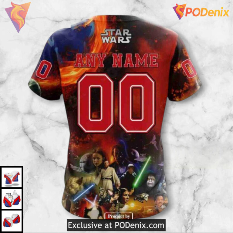 Star Wars Collaboration Design Carolina Hurricanes Full Print Hoodie 3D - 4