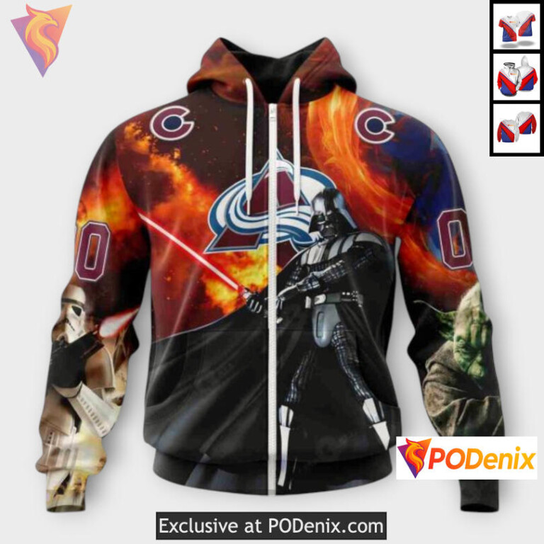 Star Wars Collaboration Design Colorado Avalanche Christmas Hoodie Sweatshirt - 1