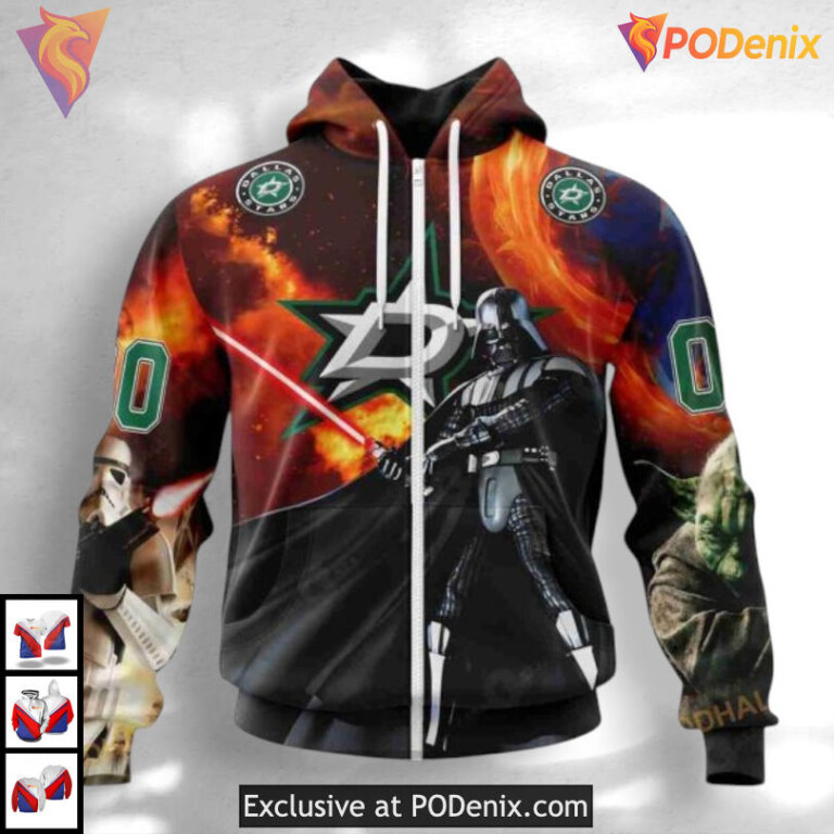 Star Wars Collaboration Design Dallas Stars Hoodie 3D Sweatshirt - 1