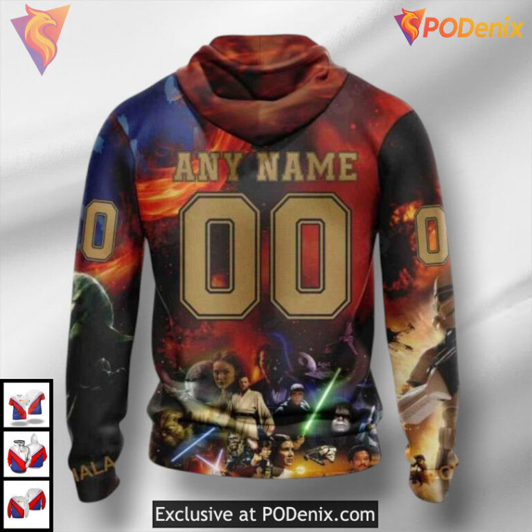 Star Wars Crossover Design NHL Ottawa Senators Kids Hoodie 3D - 1
