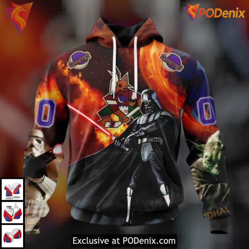 Star Wars Crossover Graphic Design Vintage Arizona Coyotes Hoodie Special Shirt