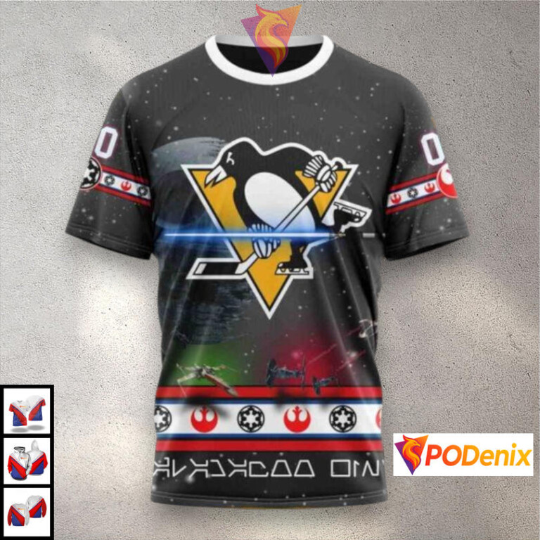 Star Wars Galaxy Edition NHL Pittsburgh Penguins Womens Hoodie 3D - 2