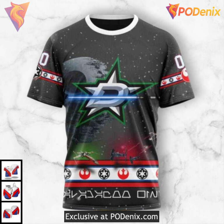 Star Wars Galaxy Theme Dallas Stars Graphic Hoodie 3D Shirt - 2