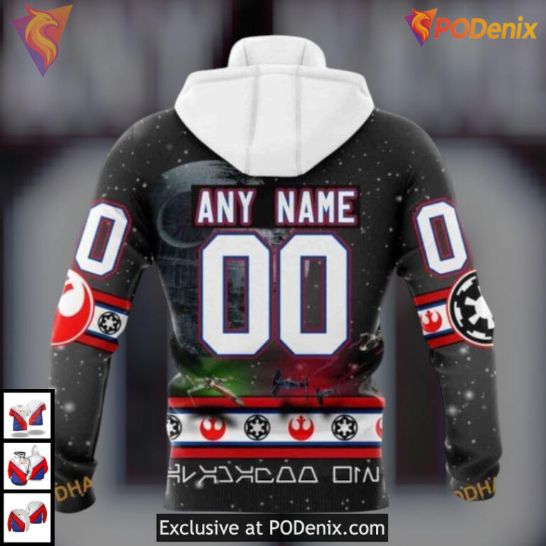 Star Wars Graphic Inspired Arizona Coyotes Graphic Hoodie Custom Sci Fi Apparel - 1