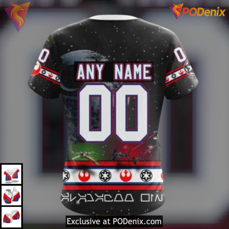Star Wars Graphic Inspired Arizona Coyotes Graphic Hoodie Custom Sci Fi Apparel - 3