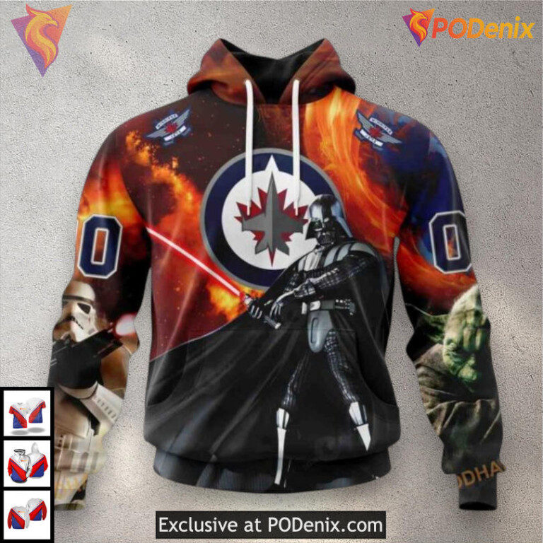Retro Concept Style Winnipeg Jets 3D Hoodie Unisex Custom NHL Apparel