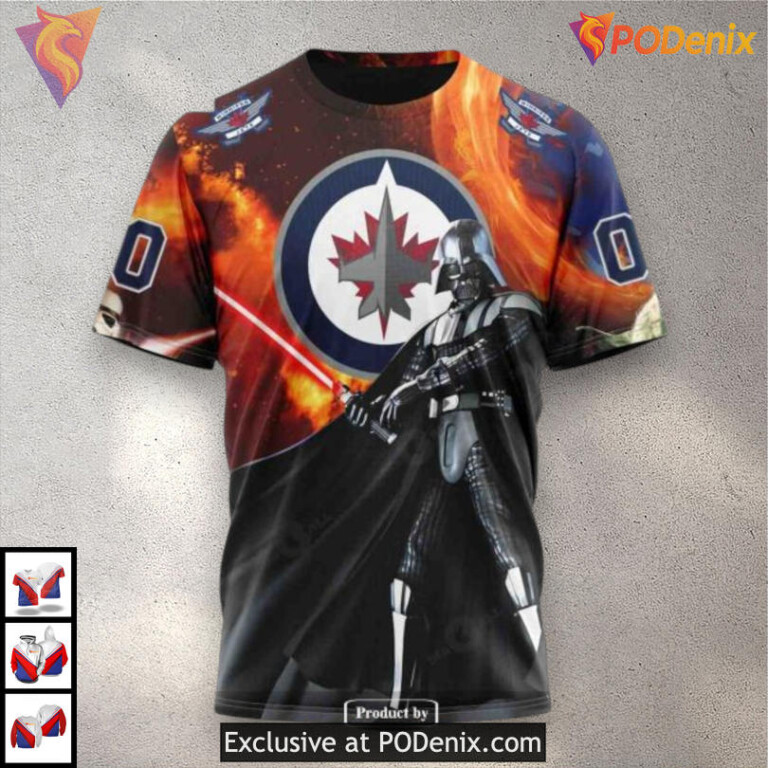 Retro Concept Style Winnipeg Jets 3D Hoodie Unisex Custom NHL Apparel - 2