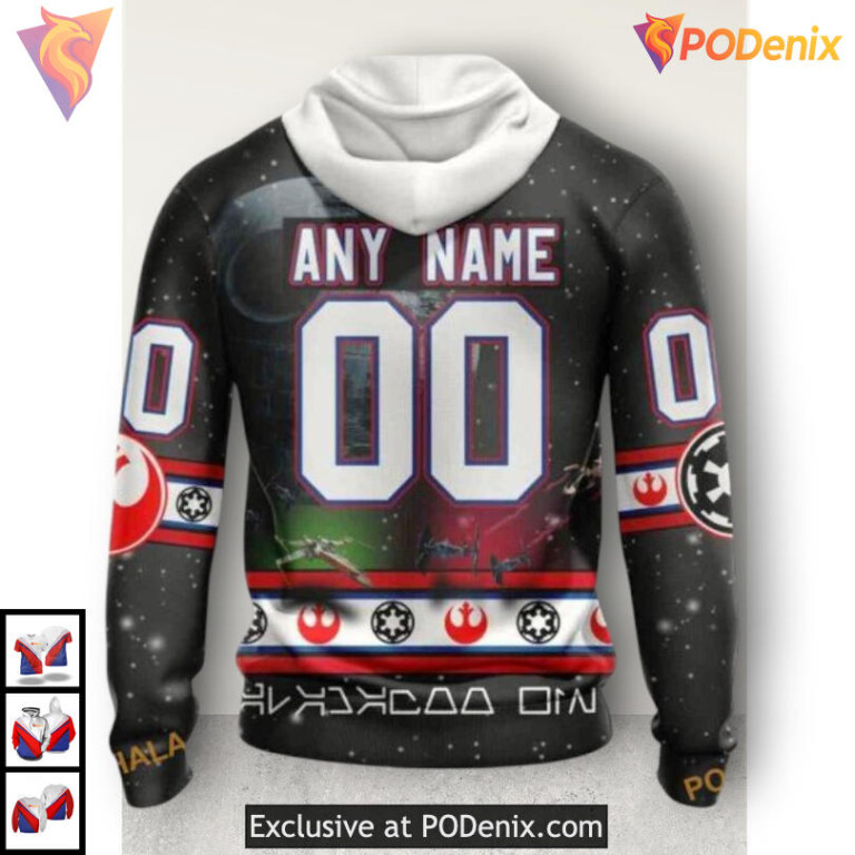Star Wars Inspired Calgary Flames 3D Hoodie Sweatshirt NHL Fan Apparel - 1
