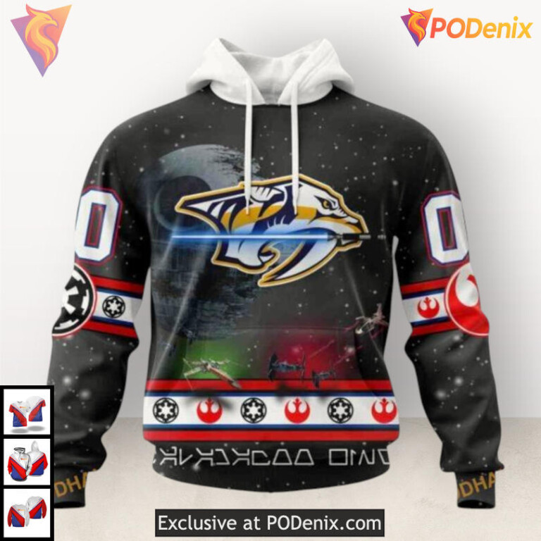 Star Wars Inspired Concept Custom Number Nashville Predators Hoodie Custom 3D