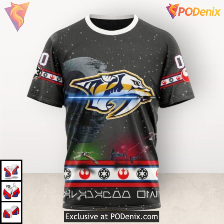 Star Wars Inspired Concept Custom Number Nashville Predators Hoodie Custom 3D - 2
