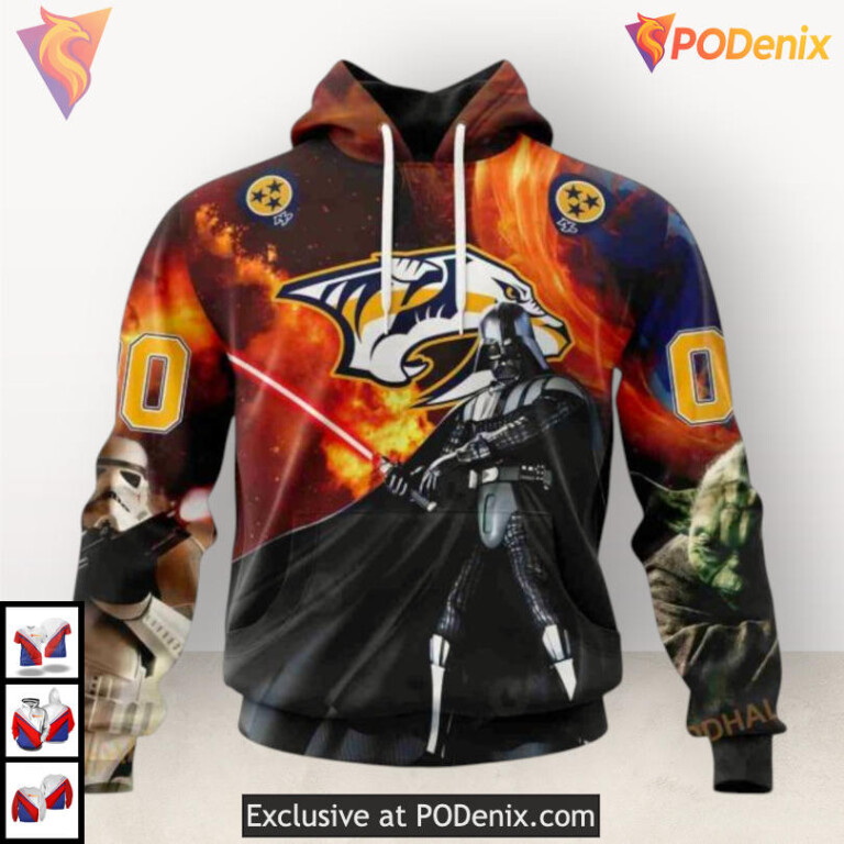 Star Wars Inspired Design Custom Personalized Nashville Predators Hoodie 3D