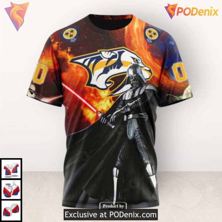 Star Wars Inspired Design Custom Personalized Nashville Predators Hoodie 3D - 3