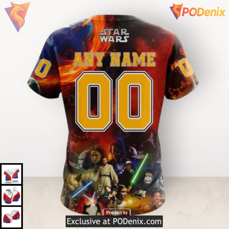 Star Wars Inspired Design Custom Personalized Nashville Predators Hoodie 3D - 4