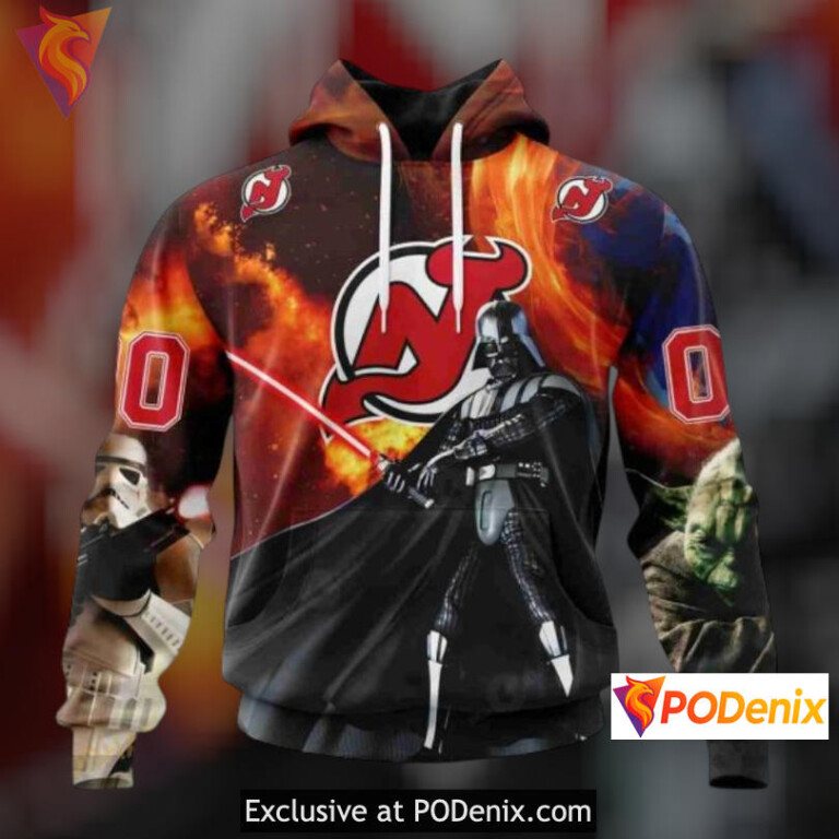 Star Wars Inspired Tribute New Jersey Devils Youth Hoodie Custom Sweatshirt
