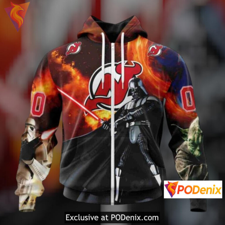Star Wars Inspired Tribute New Jersey Devils Youth Hoodie Custom Sweatshirt - 1