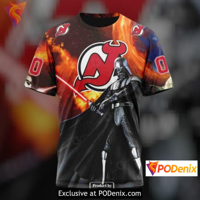 Star Wars Inspired Tribute New Jersey Devils Youth Hoodie Custom Sweatshirt - 3