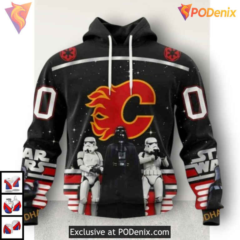 Star Wars May The 4th Be With You Calgary Flames Hoodie 3D Galactic Style