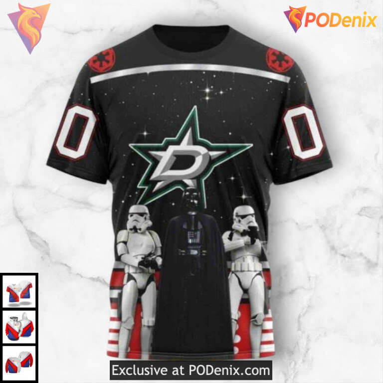 Star Wars May The 4th Tribute Retro Dallas Stars Hoodie Custom 3D Edition - 2