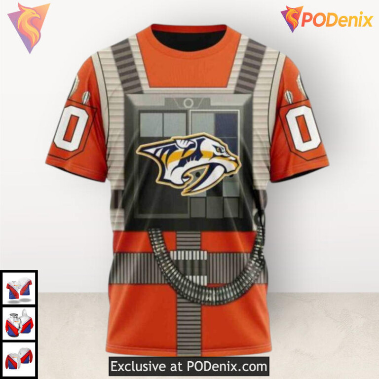Star Wars Rebel Pilot Edition Nashville Predators Personalized 3D Hoodie Hoodie - 2