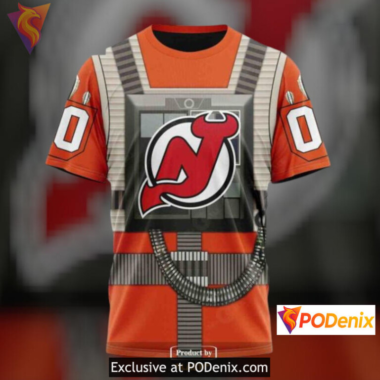 Star Wars Rebel Pilot Theme New Jersey Devils Full Print Hoodie Fan 3D Apparel - 2