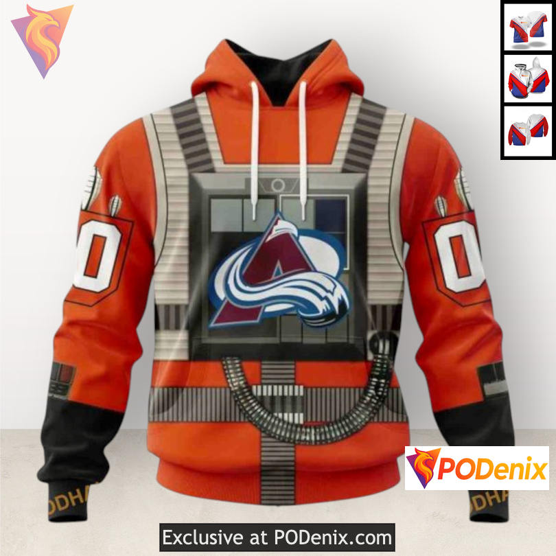 Star Wars Rebel Pilot Tribute Colorado Avalanche Mens Hoodie Custom 3D