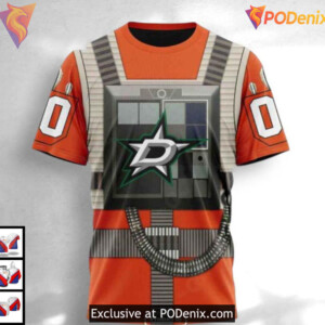 Star Wars Rebel Pilot Tribute Dallas Stars Full Print Hoodie Custom 3D - 2