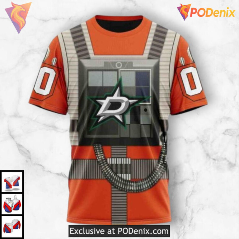 Star Wars Rebel Pilot Tribute Dallas Stars Pullover Hoodie Custom 3D Hoodie - 2