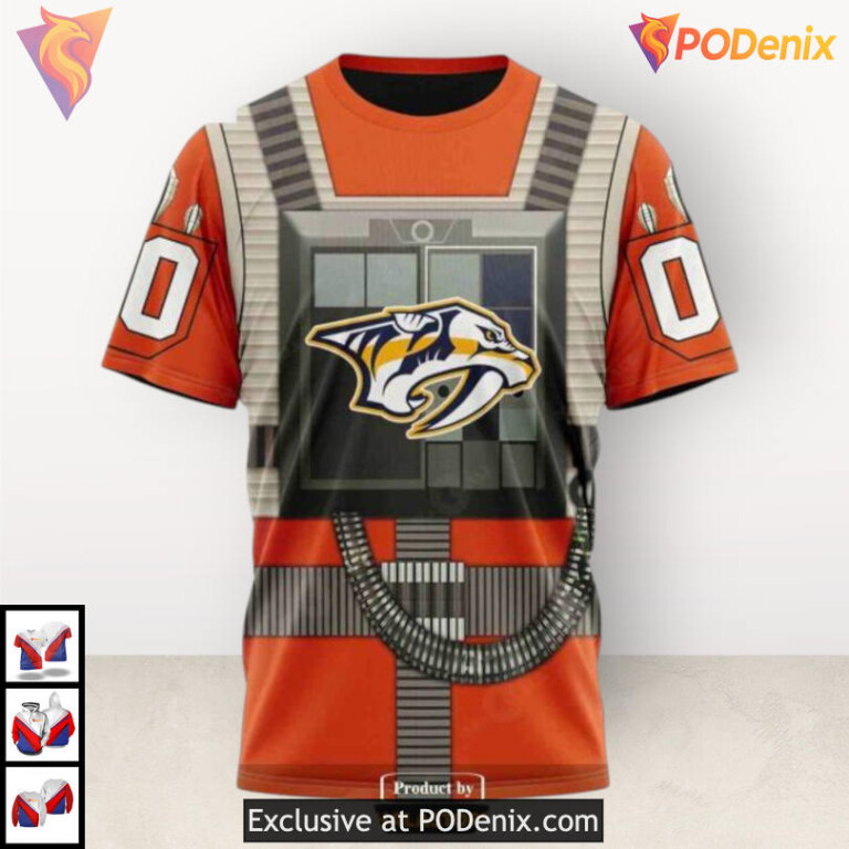 Star Wars Rebel Pilot Tribute Nashville Predators Full Print Hoodie Custom 3D - 2