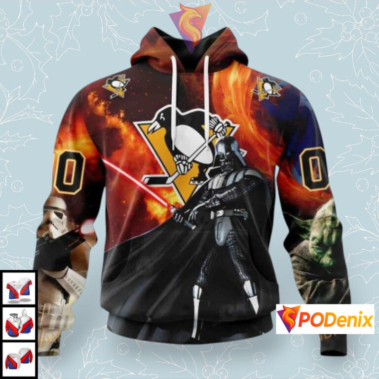 Star Wars X Design Collaboration Custom Pittsburgh Penguins Womens Hoodie NHL 3D