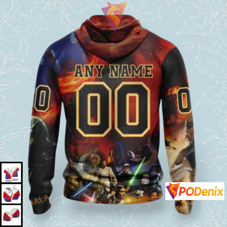 Star Wars X Design Collaboration Custom Pittsburgh Penguins Womens Hoodie NHL 3D - 1