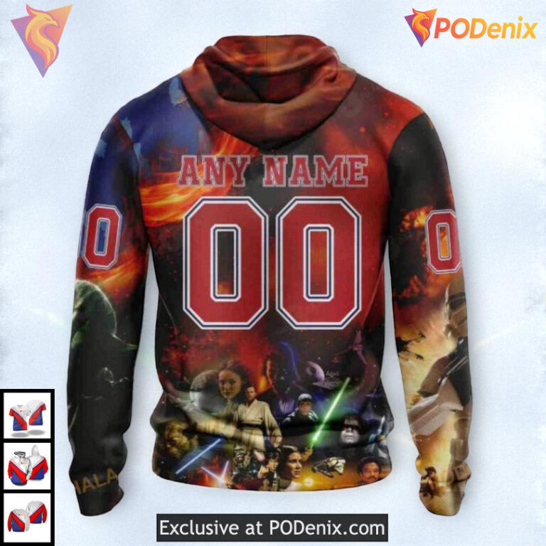 Star Wars X Design Collaboration NHL Montreal Canadiens Kids Hoodie 3D - 2
