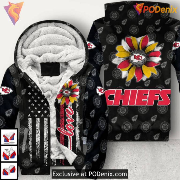SuNFLower Love Quote Kansas City Chiefs Womens Hoodie, Fan Gift S-5XL - 2