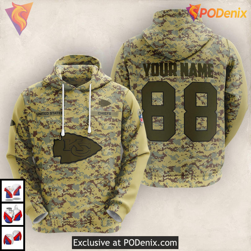 Tactical Camo Personalized Kc Chiefs Hoodie, Mens Military Fanwear 3D Edition Tactical Camo Personalized Kc Chiefs Hoodie, Mens Military Fanwear 3D Edition