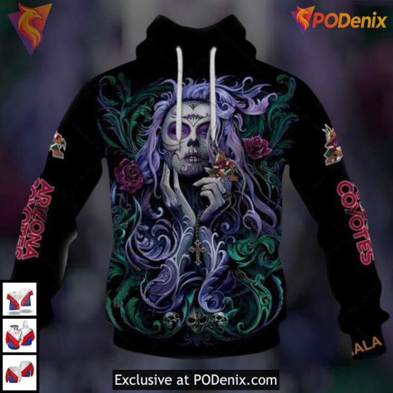 Tattoo Girl Art 2023 Custom Arizona Coyotes Hoodie 3D Unisex Trendy Merch