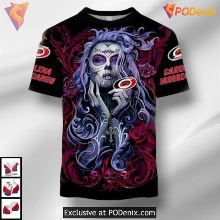 Tattoo Girl Art 2025 Unisex Carolina Hurricanes Holiday Hoodie Sweatshirt - 1