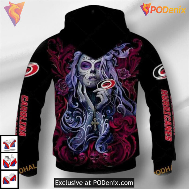 Tattoo Girl Art 2025 Unisex Carolina Hurricanes Holiday Hoodie Sweatshirt - 2